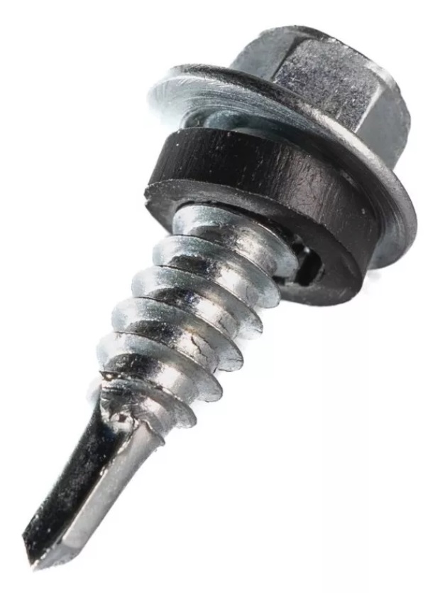 Tornillo Autoperf. Inoxidable Cabeza Arandela Plana #1/4-14 x 7/8" - 100 unidades