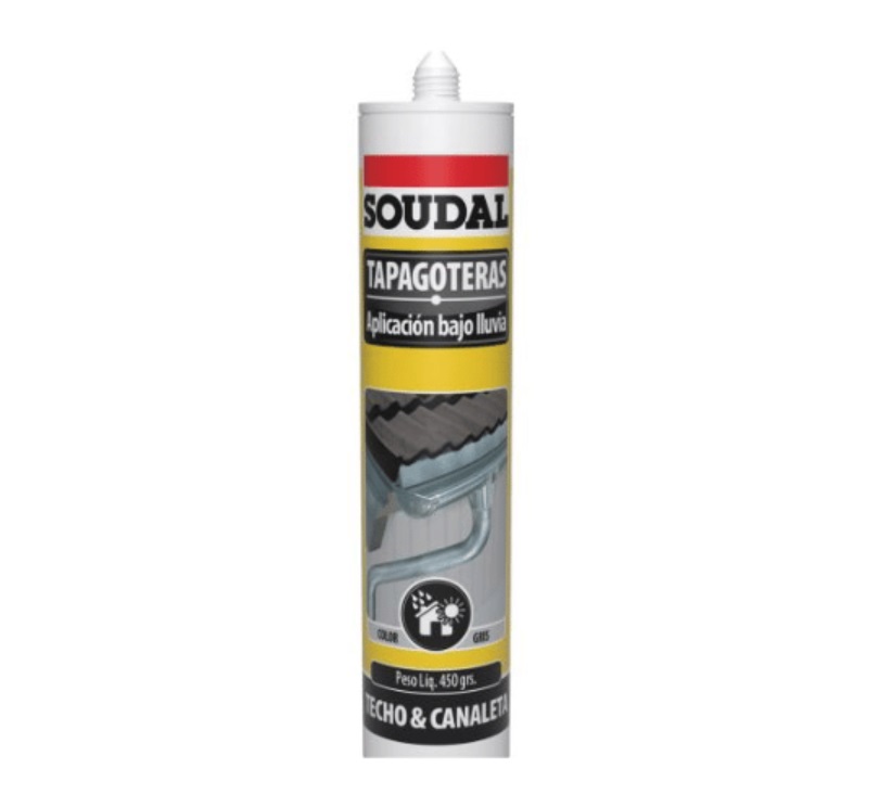 TAPAGOTERAS DE BUTILO 400 ML GRIS  SOUDAL CARTUCHO
